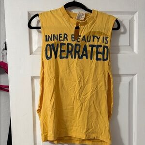 Hollister Yellow Graphic Muscle Tee